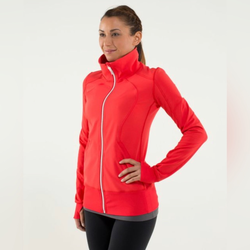 Lululemon Red High Neck Zip Contempo Jacket - like NEW - Size 4